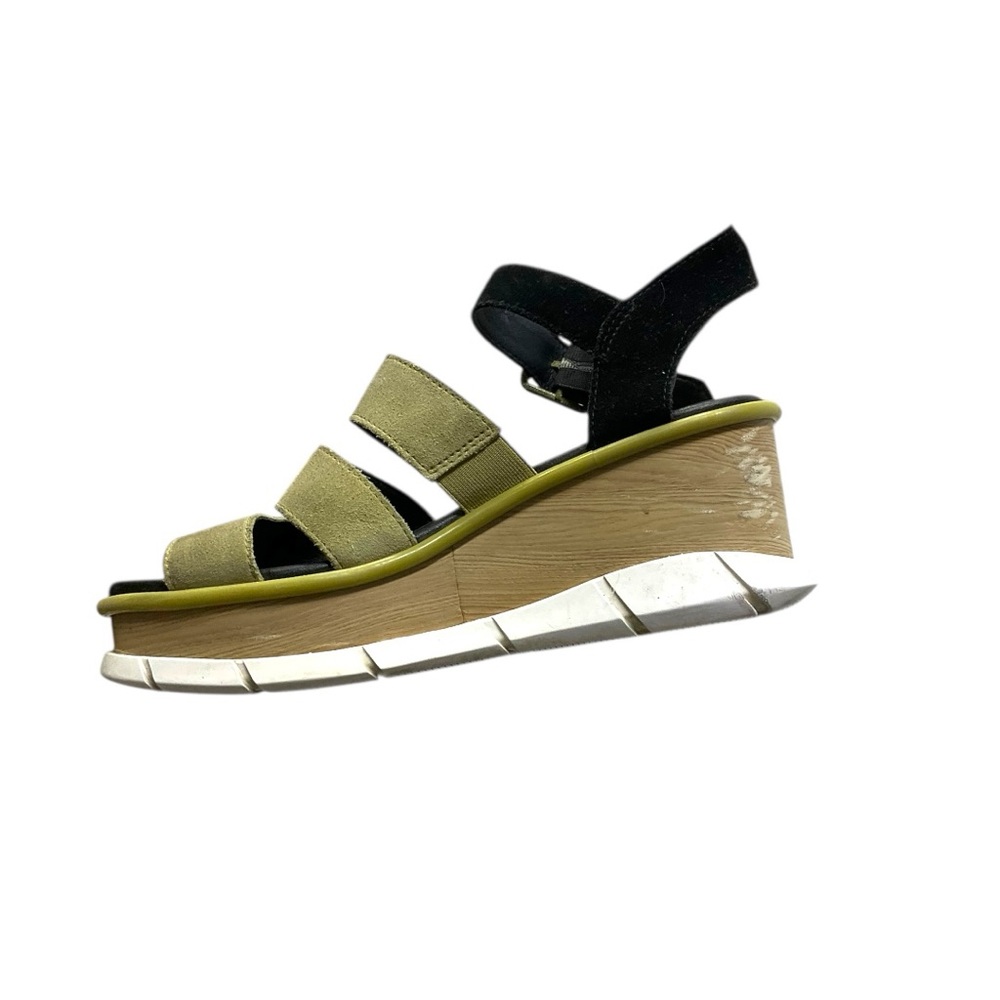 🌿 Sorel Women’s Wedge Sandals | Green Suede‎ Strappy Platform Heels US 8 - Picture 4 of 7